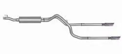 2002–2005 Dodge Ram 1500 3.7L, 4.7L & 5.9L V8 Aluminized Gibson 2.25" Dual Performance Cat-Back Exhaust (1500 Models Only) 1