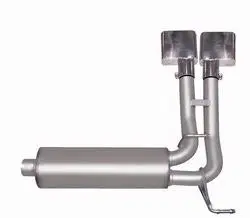 2004–2005 Dodge Ram 1500 5.7L V8 Quad Cab 6.5' Bed Aluminized Gibson Super Truck Cat-Back Exhaust 1