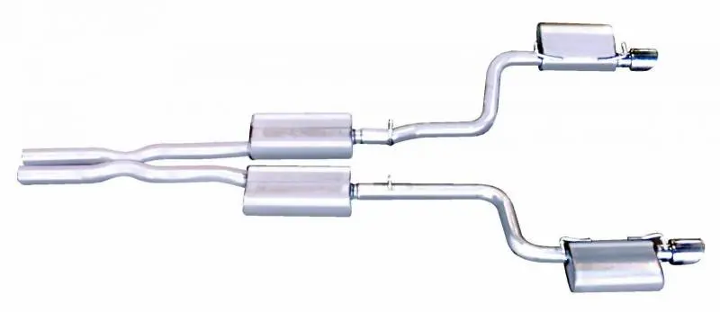 2006–2009 Dodge Charger Srt-8 6.1L Hemi Aluminized Dual 2.5" Cat-Back Exhaust By Gibson 1