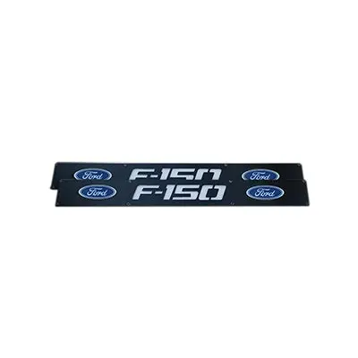 2009–2014 Ford F-150 Black Billet Aluminum Door Sills With Blue El Illumination (Pair) 1