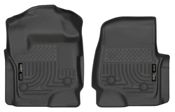 2017 Ford Super Duty F-250/F-350/F-450 (Vinyl Interior) Husky All-Weather Front Floor Liners 1