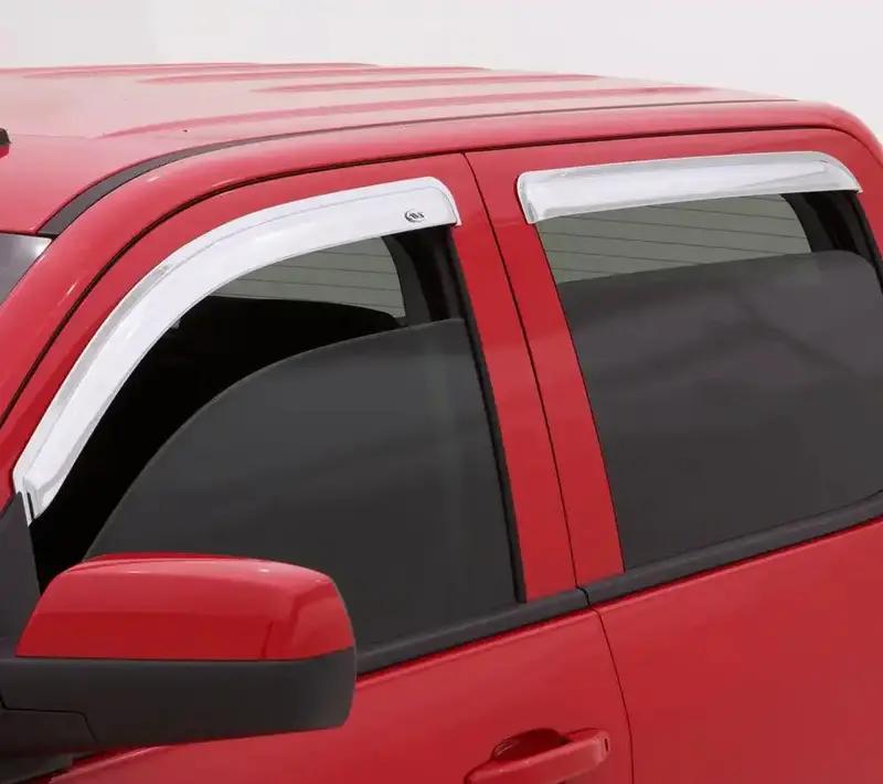 Auto Ventshade Chrome Ventvisor Deflectors – Outside-Mount, 4-Piece Set (Model 684233) 1