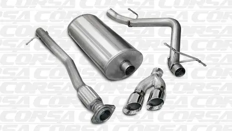 Corsa Touring Cat-Back Exhaust For 2007–2008 Chevrolet Silverado 1500 (4.8L/5.3L V8, Extended Cab/Standard Bed, 143.5" Wheelbase) 1