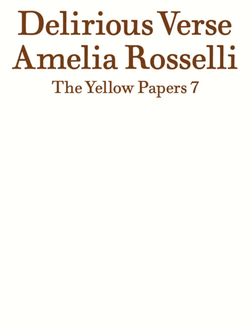 Delirious Verse: A Collection Of Unsettled Poems 1