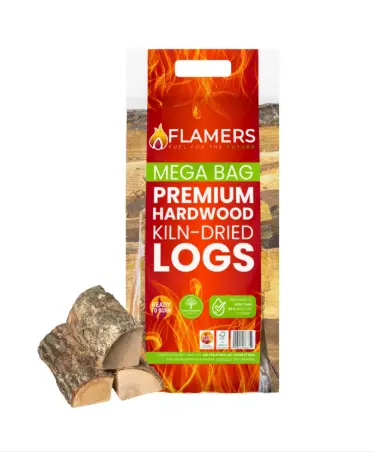 Flamers Premium Kiln-Dried Hardwood Logs – 18-Litre Bag 1
