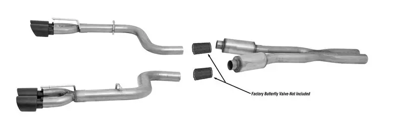 Gibson 3-Inch Dual Stainless Steel Cat-Back Exhaust With Black Tips For 2015–2017 Dodge Challenger Scat Pack & Srt Hellcat 1