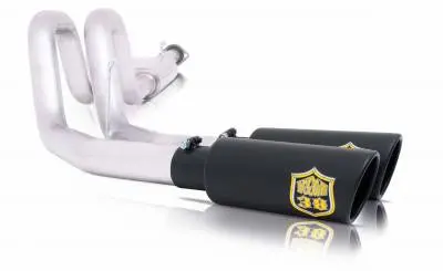 Gibson Deegan38 Dual Sport Cat-Back Exhaust With Black Tips For 2011–2014 Silverado & Sierra 2500Hd/3500 (6.0L V8, 6.5' Crew Cab) 1