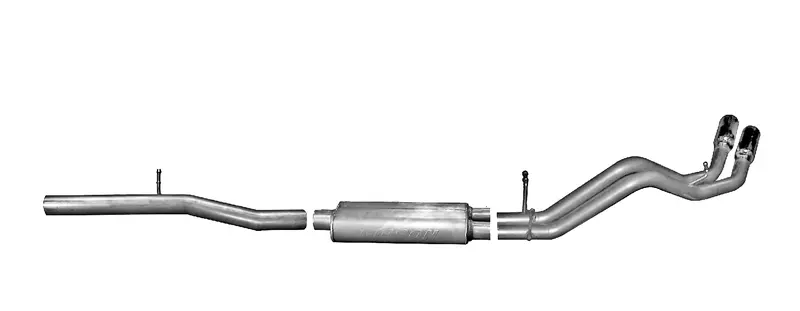 Gibson Dual Sport Aluminized Cat-Back Exhaust For 2014–2018 Chevy Silverado & Gmc Sierra 1500 6.2L V8 Crew Cab (6.5' Bed) 1