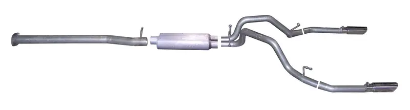 Gibson Performance Extreme Dual Aluminized Cat-Back Exhaust For 2007–2009 Silverado & Sierra 1500 (4.8L/5.3L V8, Crew Cab 5'8" Or Extended Cab 6.5') 1