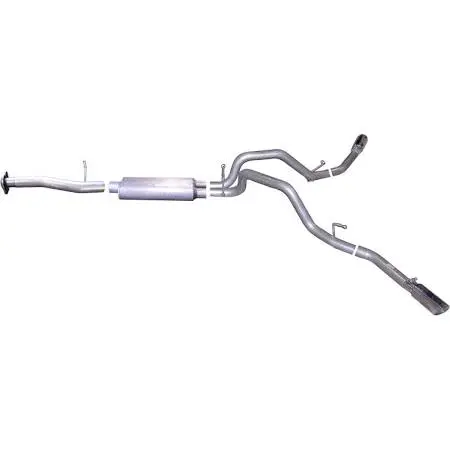 Gibson Performance Extreme Dual Aluminized Cat-Back Exhaust For 2007–2009 Silverado & Sierra 1500 (4.8L/5.3L V8, Regular Cab 6.5') 1