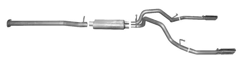 Gibson Performance Split-Rear Dual Stainless Steel Cat-Back Exhaust For 2014–2018 Chevy Silverado & Gmc Sierra 1500 (6.2L V8 — Crew Cab, 5.8' Bed) 1