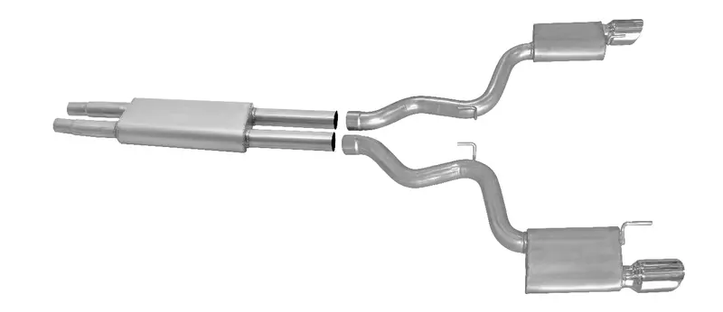 Gibson Stainless Steel Cat-Back Exhaust System For 2015–2017 Ford Mustang 3.7L V6 1