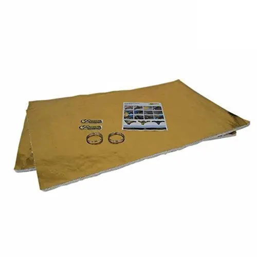 Gold Header Armor – Dual-Piece 1/2" Thick 34" X 38" Ceramic-Coated Exhaust Shield Set 1