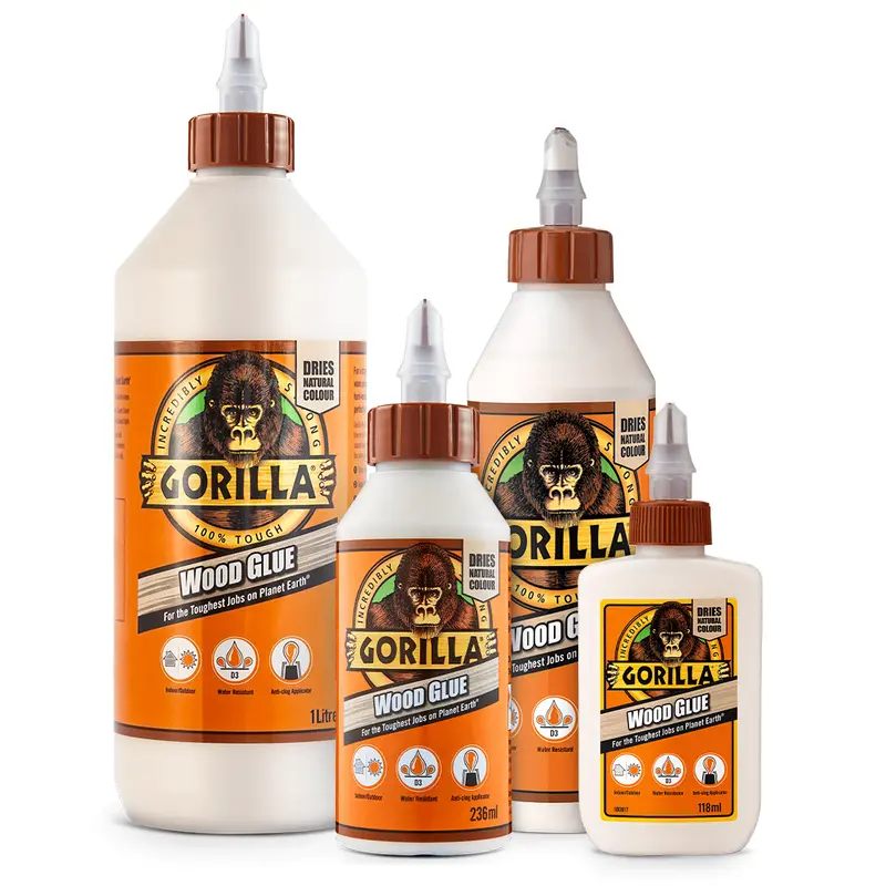 Gorilla 1L Waterproof Wood Glue – Water-Resistant Polyvinyl Acetate Adhesive 1