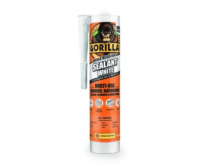 Gorilla White Silicone Sealant – 295Ml Multipurpose Caulk For Indoor/Outdoor Use 1