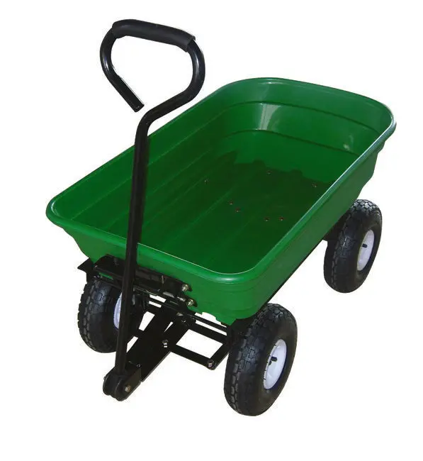 Heavy-Duty Utility Garden Tipping Cart With Reinforced Steel Frame 1