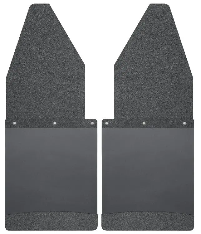Husky Kickback Mud Flaps For 1988–2016 Ford F-150/F-250/F-350 Super Duty – 12" Wide, Black Top & Weight 1