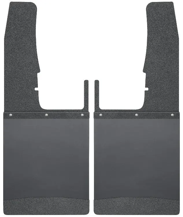 Husky Kickback Mud Flaps For 2009–2016 Dodge Ram 1500/2500/3500 – 12" Wide, Black Top & Weight 1