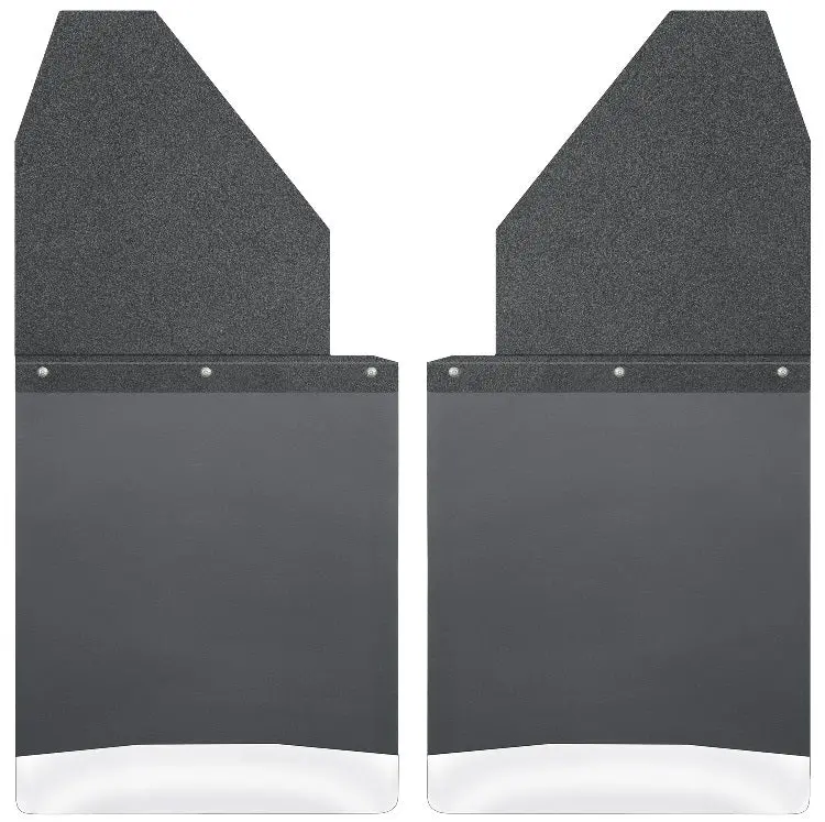 Husky Kickback Mud Flaps – Universal 14" Wide With Black Top & Stainless Steel Weight 1