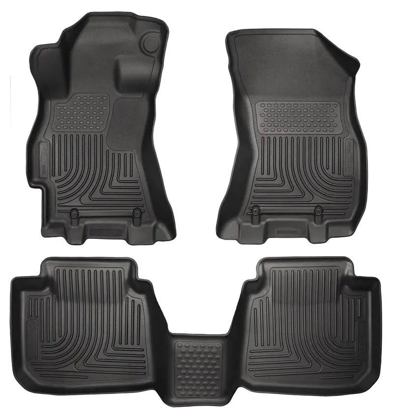 Husky Weatherbeater Custom Floor Liners – Front & Rear For 2015 Subaru Outback & Legacy 1