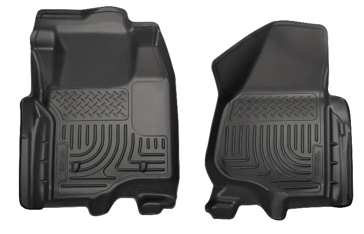 Husky Weatherbeater Front Floor Liners For 2012–2016 Ford F-250/F-350/F-450 Super Duty Crew Cab (Footrest Models, No Manual Transfer Case) 1