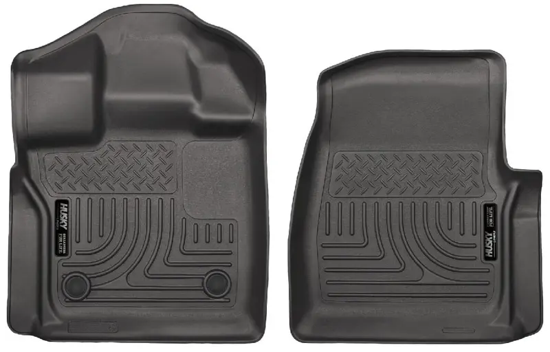 Husky Weatherbeater Front Floor Liners For 2014–2015 Ford Transit Connect With Factory Carpeting 1