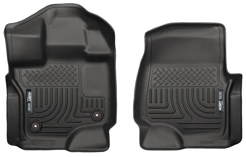 Husky Weatherbeater Front Floor Liners For 2015–2017 Ford F-150 (Crew Cab & Supercab) 1