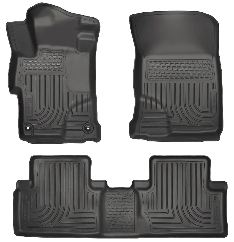 Husky Weatherbeater Front & Rear Floor Liners For 2014–2015 Honda Civic Sedan 1