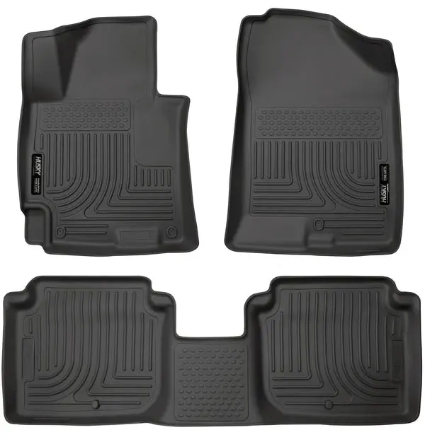 Husky Weatherbeater Front & Rear Floor Liners For 2014–2016 Hyundai Elantra Sedan 1