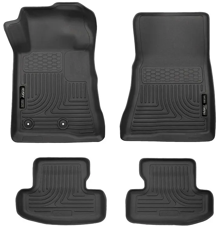 Husky Weatherbeater Front & Rear Floor Liners For 2015 Ford Mustang 1