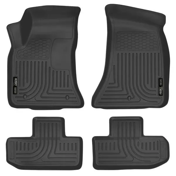 Husky Weatherbeater Front & Rear Floor Liners For 2016 Dodge Challenger 1
