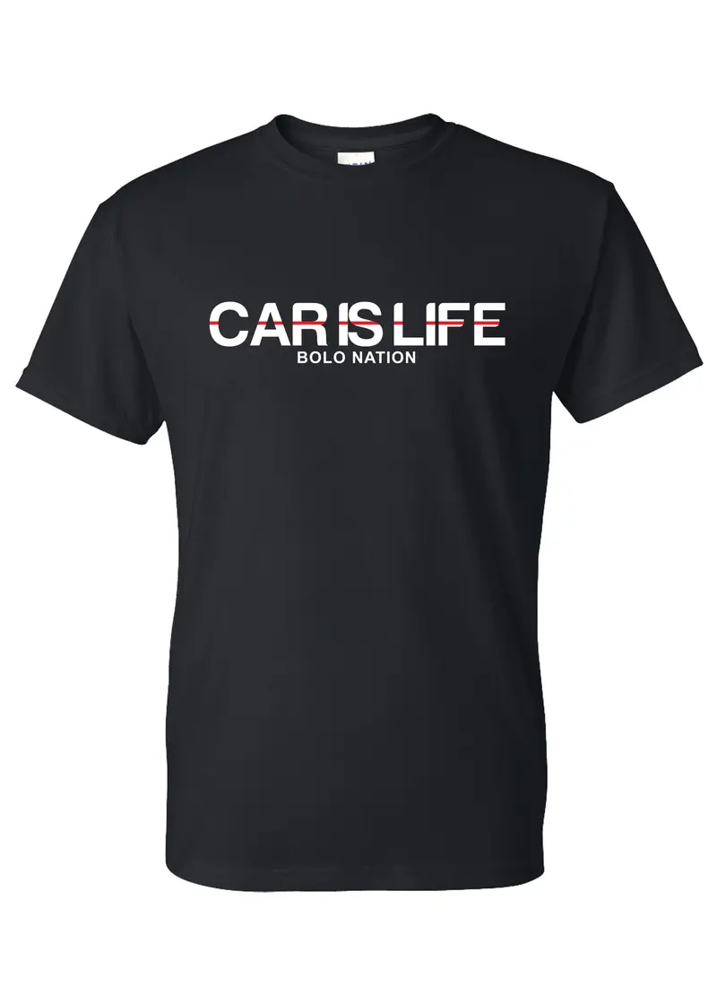 Men’S Automotive Passion T-Shirt – ‘Car Is Life’ Minimalist Design 1