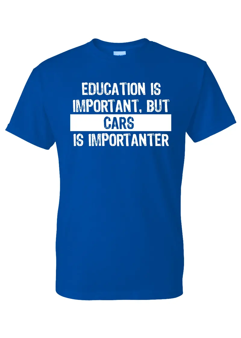 Men’S Educational Awareness T-Shirt – ‘Education Is Important’ Printed Tee 1