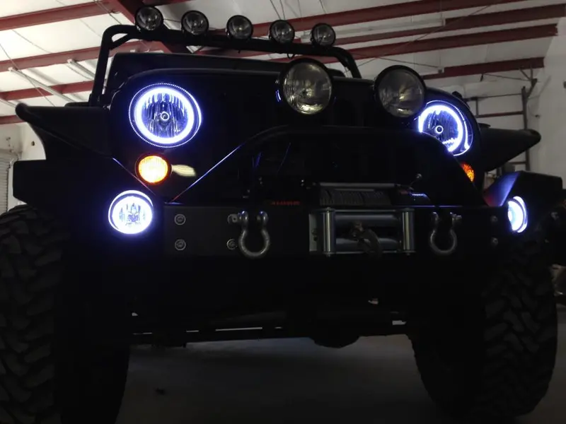 Oracle Led Fog Light Kit With Halo Accent Rings For 2007–2016 Jeep Wrangler 1