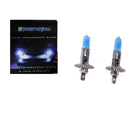 Plasmaglow H1 Xenon-Krypton Headlight Bulbs – Cool White/Blue, 100W Pair 1