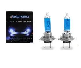 Plasmaglow H7 Xenon-Krypton Headlight Bulbs – Cool White/Blue, 100W Pair 1