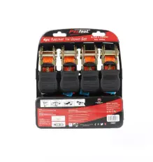 Protool 4-Piece Ratchet Tie-Down Strap Set – Secure Transport System 1