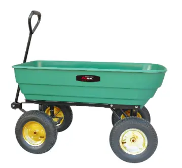 Protool Heavy-Duty Tipping Garden Cart For Easy Unloading 1