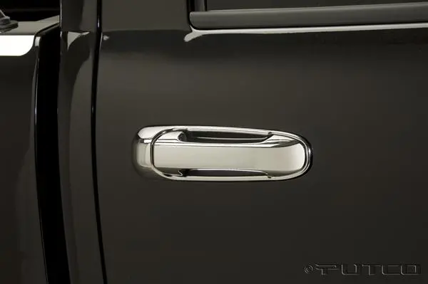 Putco Chrome Door Handle Covers – 2002–2008 Dodge Ram 1500/2500/3500 (2-Door, Passenger Keyhole Included) 1