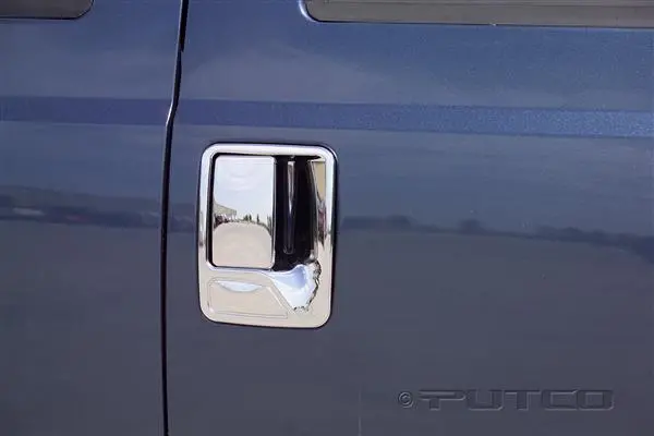 Putco Chrome Door Handle Covers For 1999–2007 Ford Super Duty — 2-Door + Tailgate Kit (Includes Passenger Keyhole) 1