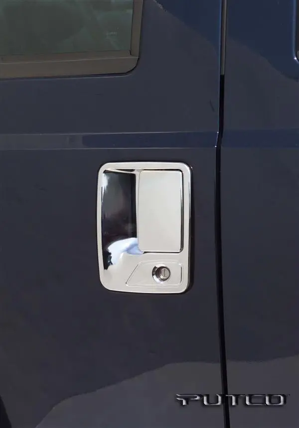 Putco Chrome Door Handle Covers For 1999–2013 Ford Super Duty — 4-Door Set (Includes Passenger Keyhole) 1