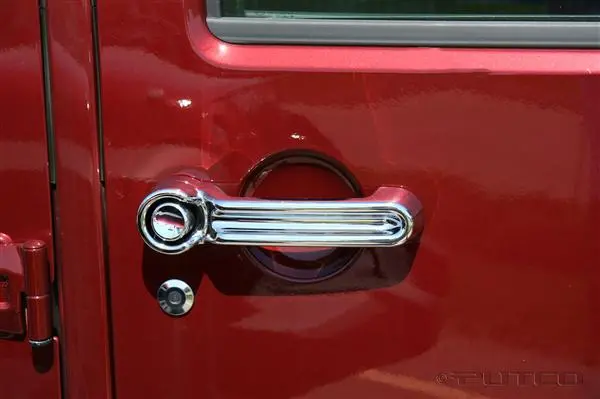 Putco Chrome Door Handle Covers For 2007–2013 Jeep Wrangler Unlimited — 4-Door + Tailgate Kit 1
