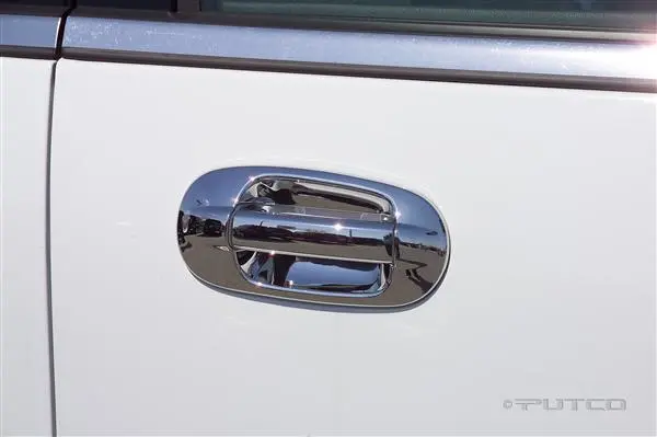 Putco Chrome Outer Ring Door Handle Covers For 2003–2006 Lincoln Navigator (No Passenger Keyhole) 1