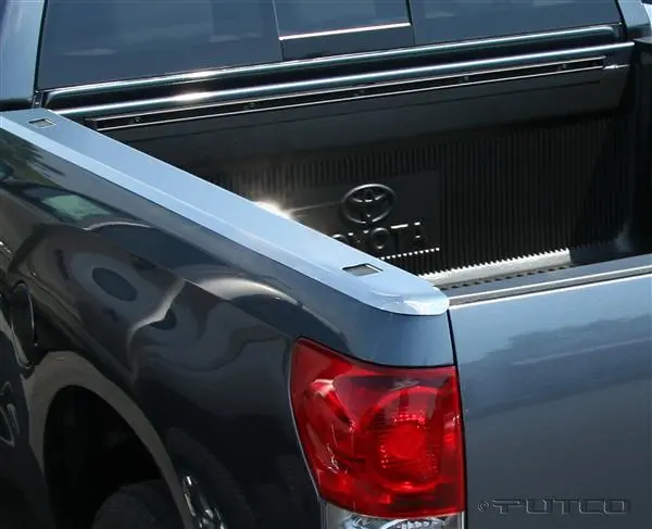 Putco Stainless Steel Bed Caps Featuring Drain Holes – 2007–2013 Toyota Tundra Crewmax (5.5' Bed) 1