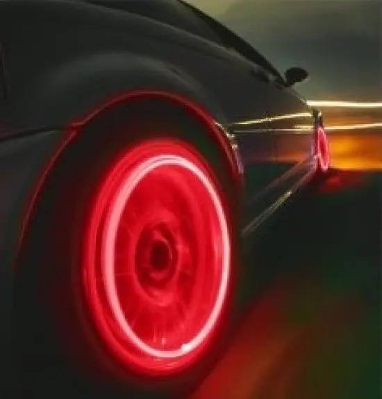 Red Glow Led Tire Valve Stem Lights 1
