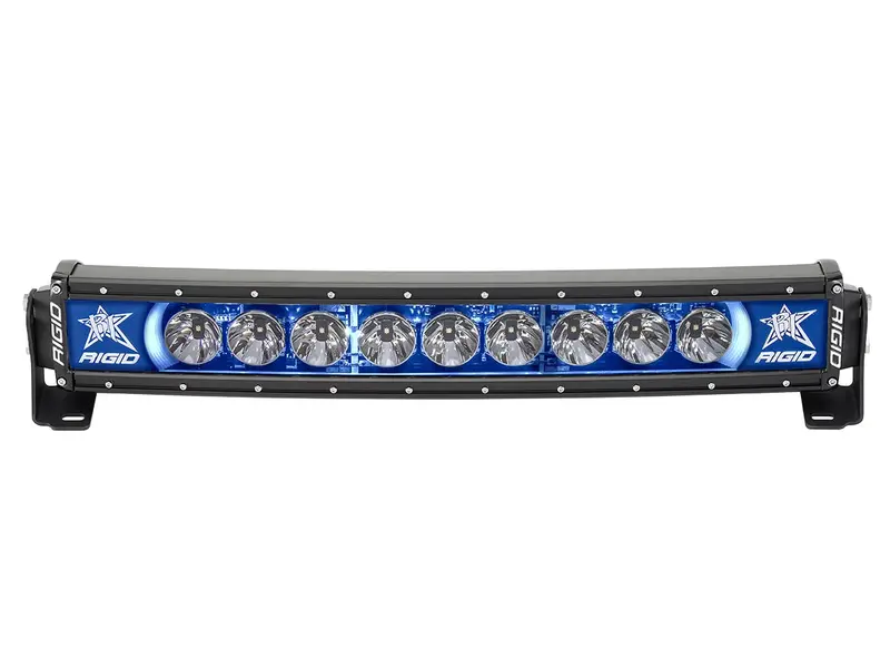 Rigid Industries 20" Radiance+ Curved Led Light Bar – Blue Backlit Model 1
