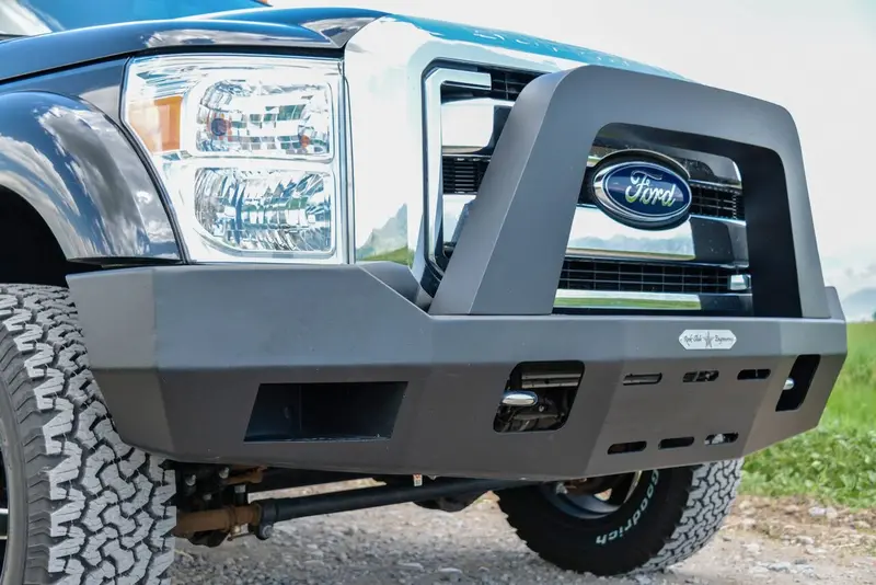 Rock Slide Engineering Bare-Aluminum Full Front Bumper – 2008–2016 Ford Super Duty F-250/F-350/F-450 (Non-Dually) 1