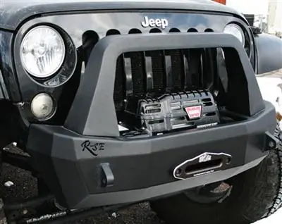 Rock Slide Engineering Complete Aluminum Rigid Shorty Front Bumper — 2007–2016 Jeep Wrangler 1