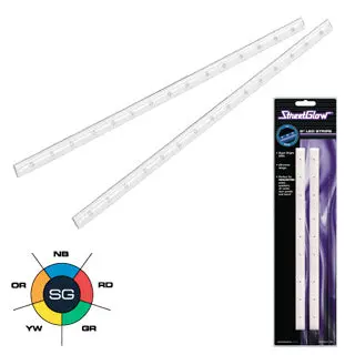 Streetglow 9-Inch Red Led Strip Light Pair 1
