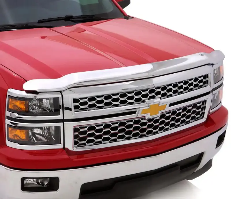 Auto Ventshade Chrome Hood Shield – Precision-Fit Deflector For Enhanced Aerodynamics 1
